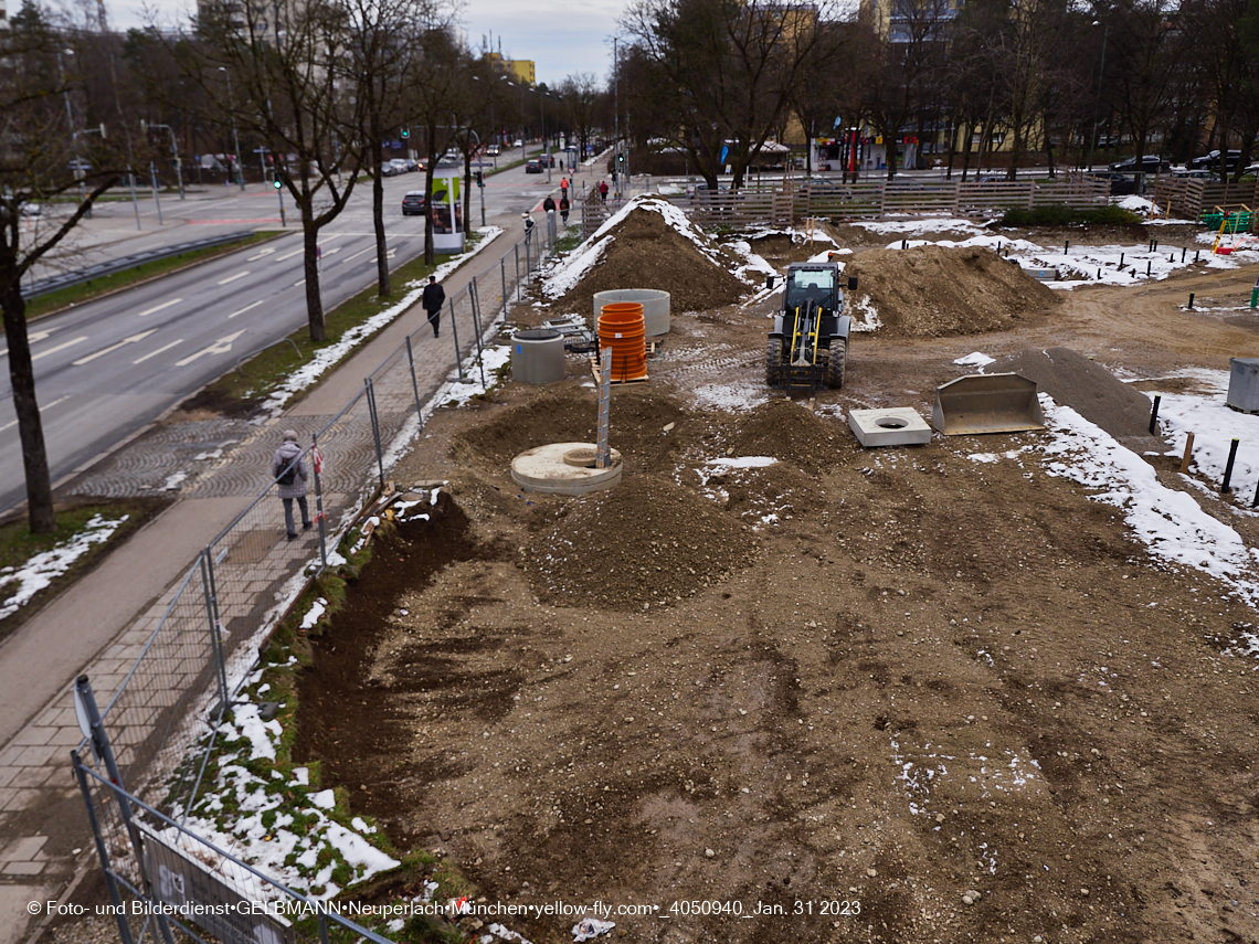 31.01.2023 - Baustelle Haus für Kinder in Neuperlach